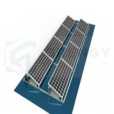 Flat roof ballasted solar racking(002)