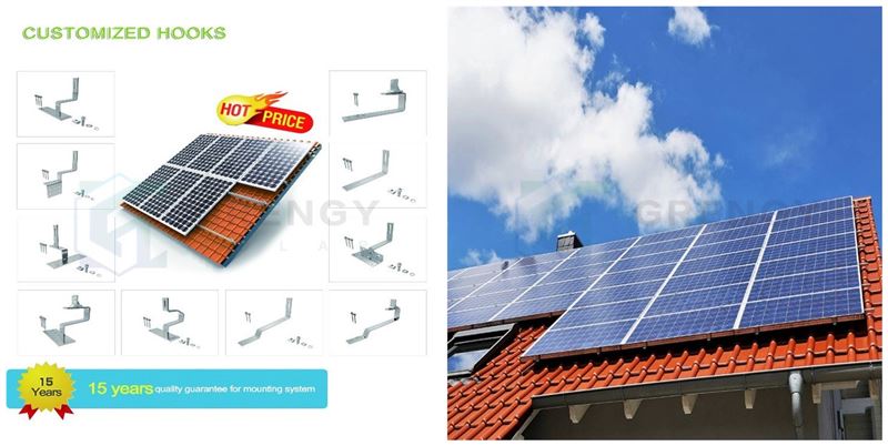 solar hook for tile roof