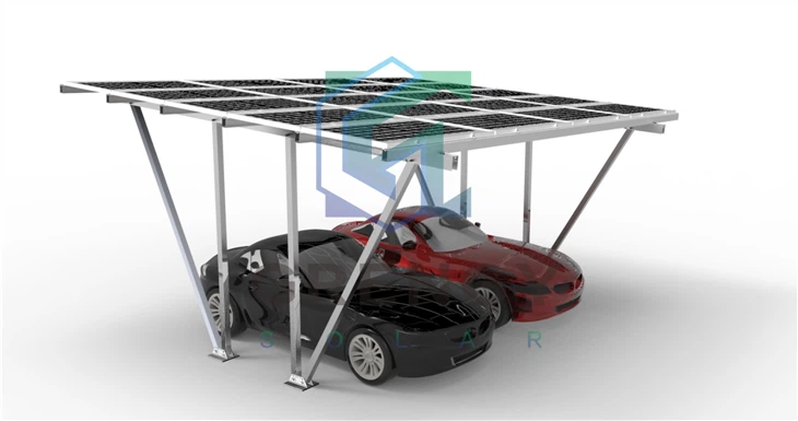 Single Carport Solar Mount Structure